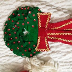 2 xmas vintage door knobs decoration